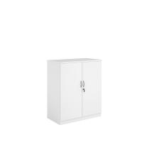 Systems double door cupboard 1200mm high - white