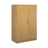 Systems double door cupboard 1600mm high - oak