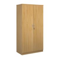 Systems double door cupboard 2000mm high - oak