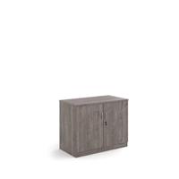 Systems double door cupboard 800mm high - Grey Oak