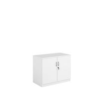 Systems double door cupboard 800mm high - white