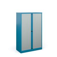 Bisley systems storage medium tambour cupboard 1570mm high - blue