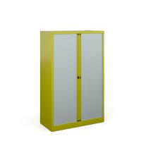 Bisley systems storage medium tambour cupboard 1570mm high - green