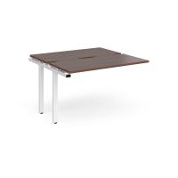 Adapt add on units back to back 1200mm x 1200mm - white frame, walnut top