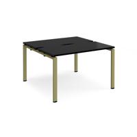 Adapt back to back desks 1200mm x 1200mm - green frame, black top