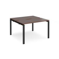 Adapt starter units back to back 1200mm x 1200mm - black frame, walnut top
