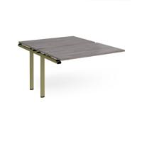 Adapt add on unit single 1200mm x 1600mm - green frame, grey oak top