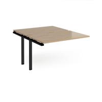 Adapt add on unit single 1200mm x 1600mm - black frame, kendal oak top