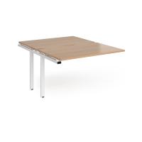 Adapt add on units back to back 1200mm x 1600mm - white frame, beech top