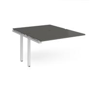 Adapt add on unit single 1200mm x 1600mm - white frame, storm grey top