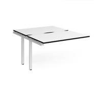 Adapt add on unit single 1200mm x 1600mm - white frame, white top, black edge