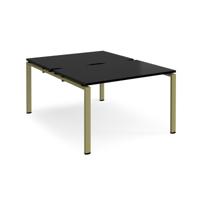 Adapt back to back desks 1200mm x 1600mm - green frame, black top