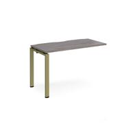 Adapt add on unit single 1200mm x 600mm - green frame, grey oak top