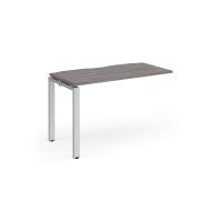 Adapt add on unit single 1200mm x 600mm - silver frame, grey oak top