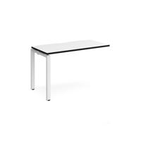 Adapt add on unit single 1200mm x 600mm - white frame, white top, black edge