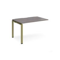 Adapt add on unit single 1200mm x 800mm - green frame, grey oak top