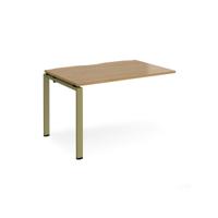 Adapt add on unit single 1200mm x 800mm - green frame, oak top