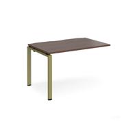 Adapt add on unit single 1200mm x 800mm - green frame, walnut top
