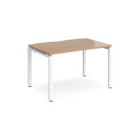 Adapt starter unit single 1200mm x 800mm - white frame, beech top