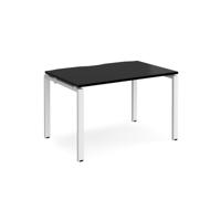 Adapt single desk 1200mm x 800mm - white frame, black top