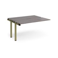 Adapt add on unit single 1400mm x 1200mm - green frame, grey oak top