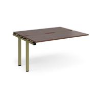 Adapt add on unit single 1400mm x 1200mm - green frame, walnut top