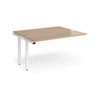 Adapt add on units back to back 1400mm x 1200mm - white frame, beech top