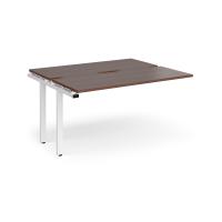 Adapt add on units back to back 1400mm x 1200mm - white frame, walnut top