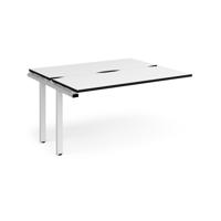 Adapt add on unit single 1400mm x 1200mm - white frame, white top, black edge