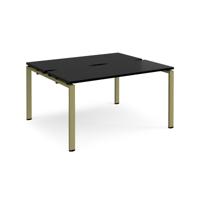 Adapt back to back desks 1400mm x 1200mm - green frame, black top