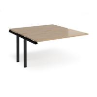 Adapt add on unit single 1400mm x 1600mm - black frame, kendal oak top