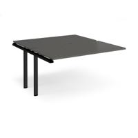 Adapt add on unit single 1400mm x 1600mm - black frame, storm grey top