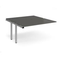 Adapt add on unit single 1400mm x 1600mm - silver frame, storm grey top