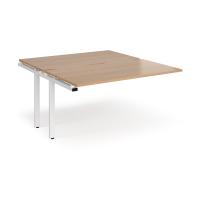 Adapt add on units back to back 1400mm x 1600mm - white frame, beech top