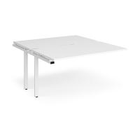 Adapt add on units back to back 1400mm x 1600mm - white frame, white top