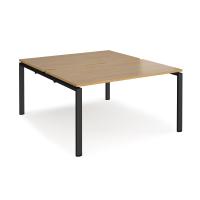 Adapt starter units back to back 1400mm x 1600mm - black frame, oak top