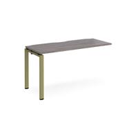 Adapt add on unit single 1400mm x 600mm - green frame, grey oak top