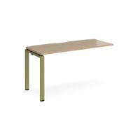 Adapt add on unit single 1400mm x 600mm - green frame, kendal oak top