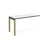 Adapt add on unit single 1400mm x 600mm - green frame, white top, black edge