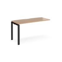 Adapt add on unit single 1400mm x 600mm - black frame, beech top