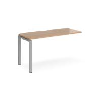 Adapt add on unit single 1400mm x 600mm - silver frame, beech top