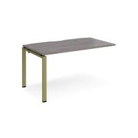 Adapt add on unit single 1400mm x 800mm - green frame, grey oak top