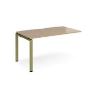 Adapt add on unit single 1400mm x 800mm - green frame, kendal oak top