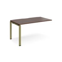 Adapt add on unit single 1400mm x 800mm - green frame, walnut top