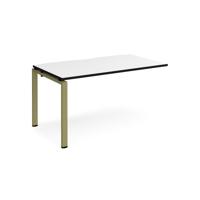 Adapt add on unit single 1400mm x 800mm - green frame, white top, black edge