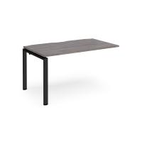 Adapt add on unit single 1400mm x 800mm - black frame, grey oak top