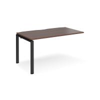 Adapt add on unit single 1400mm x 800mm - black frame, walnut top