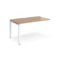 Adapt add on unit single 1400mm x 800mm - white frame, beech top