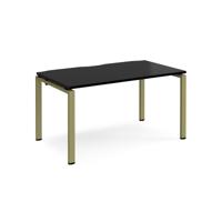 Adapt single desk 1400mm x 800mm - green frame, black top