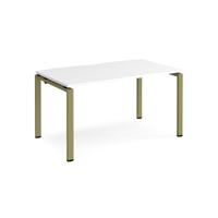 Adapt single desk 1400mm x 800mm - green frame, white top